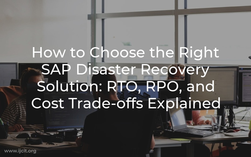 How to Choose the Right SAP Disaster Recovery Solution: RTO, RPO, and Cost Trade-offs Explained
